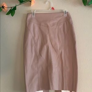 Faux leather pencil skirt